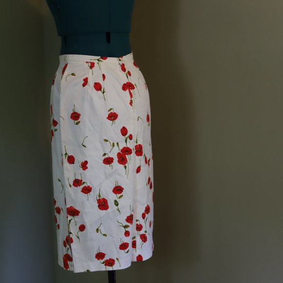 Collin Creek | Poppy Print Pencil Midi Skirt - Picture 3 of 8